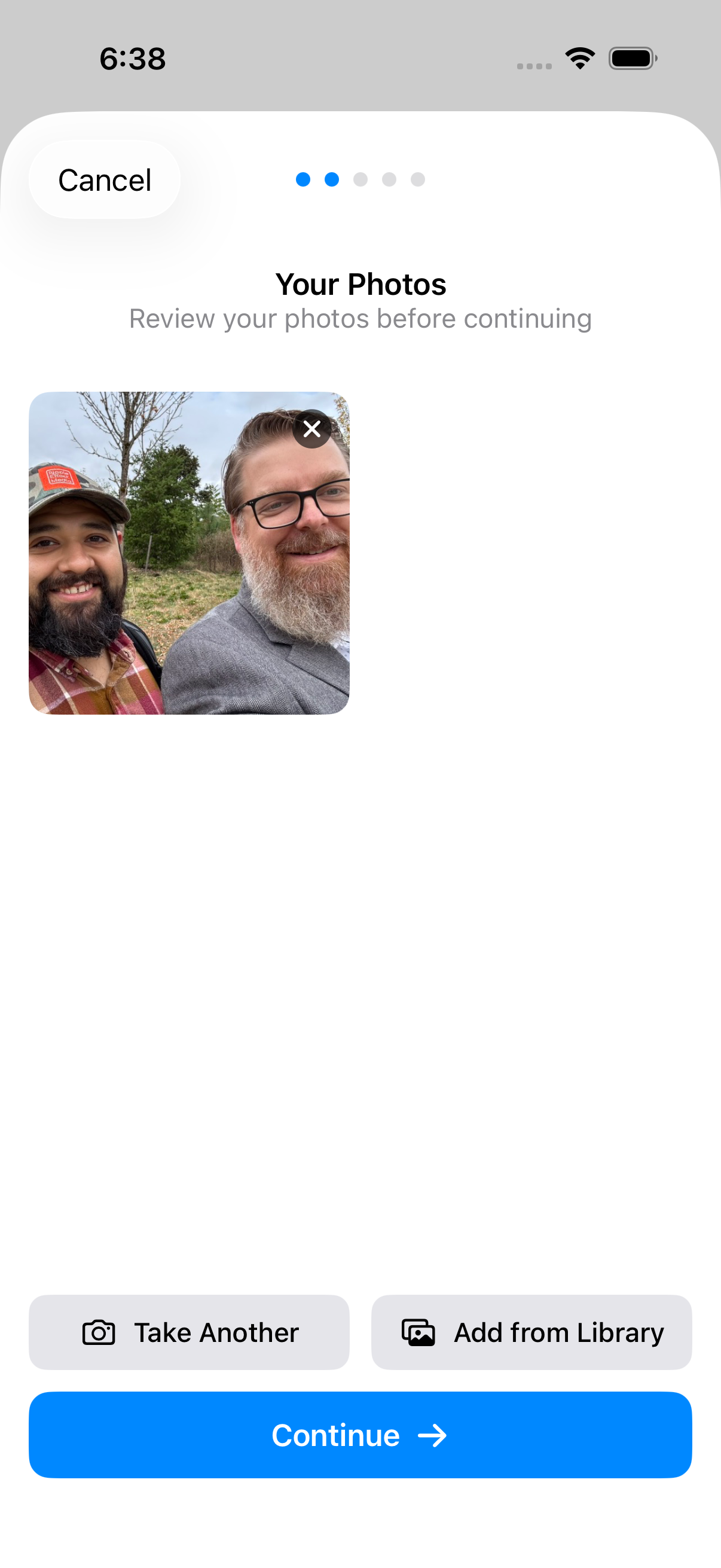 Camera capture to photo preview - frame 2